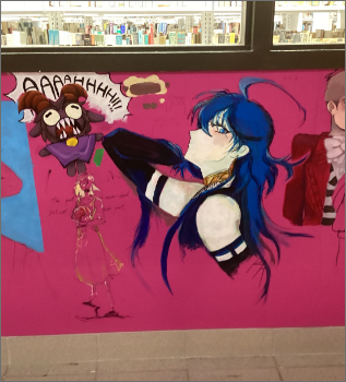 shot of artist's wall